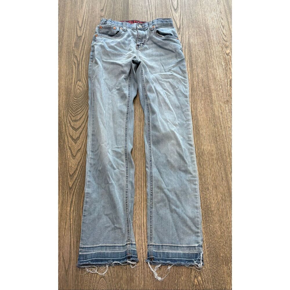 Levi's Youth Boys 514 Straight Fit Performance Jeans Mid Rise Light Wash Size 14